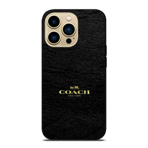 COACH LOGO TEXTURE BLACK iPhone 16 Pro Max Case